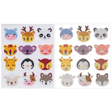 Load image into Gallery viewer, 12x Kids Full Drill DIY Diamond Painting Stickers Animal Phone Cup Decals
