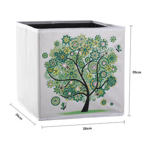 DIY Diamond Painting Tree Folding Storage Box Desktop Sundries Organizer