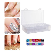 Load image into Gallery viewer, 64 Grids Diamond Painting Storage Box Transparent Cross Stitch Nail Case
