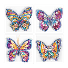 Load image into Gallery viewer, 4pcs Diamond Keychains Art Craft DIY Handmade Rhinestone Pendant Kid Adult Gifts
