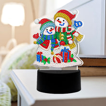 Load image into Gallery viewer, Christmas Snowman LED Lamp DIY Special Shape Diamond Painting Night Light
