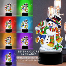 Load image into Gallery viewer, Snowman Diamond Mosaic Light Art Craft DIY Crystal Diamond Drawing Lamp for Gift
