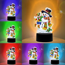 Load image into Gallery viewer, Snowman Diamond Mosaic Light Art Craft DIY Crystal Diamond Drawing Lamp for Gift
