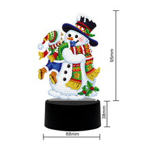 Load image into Gallery viewer, Snowman Diamond Mosaic Light Art Craft DIY Crystal Diamond Drawing Lamp for Gift
