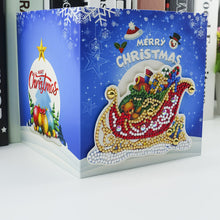 Load image into Gallery viewer, 8pcs Diamond Painting Christmas Postcards Art Craft 5D DIY for Birthday Festival
