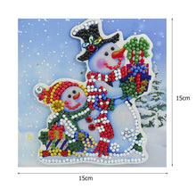 Load image into Gallery viewer, 8pcs Diamond Painting Christmas Postcards Art Craft 5D DIY for Birthday Festival
