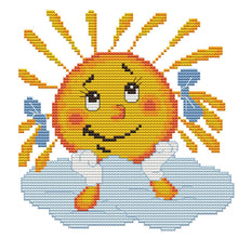 Load image into Gallery viewer, Joy Sunday Smile Sun(19*19CM) 14CT stamped cross stitch
