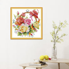 Load image into Gallery viewer, Joy Sunday Rose Basket(32*32CM) 14CT stamped cross stitch
