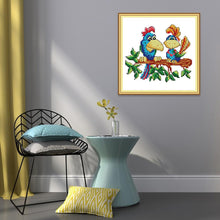 Load image into Gallery viewer, Joy Sunday Parrots Manual(20*20CM) 14CT stamped cross stitch
