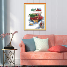 Load image into Gallery viewer, Joy Sunday Winter Trip Manual(36*56CM) 14CT stamped cross stitch
