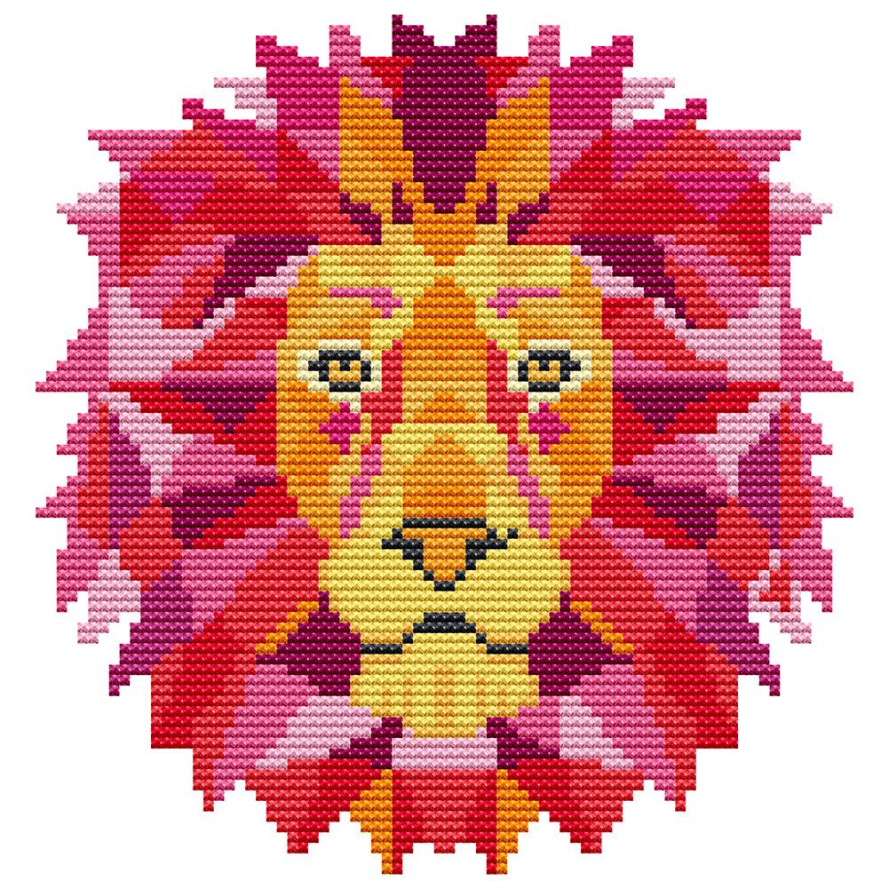 Joy Sunday Lion(19*20CM) 14CT stamped cross stitch