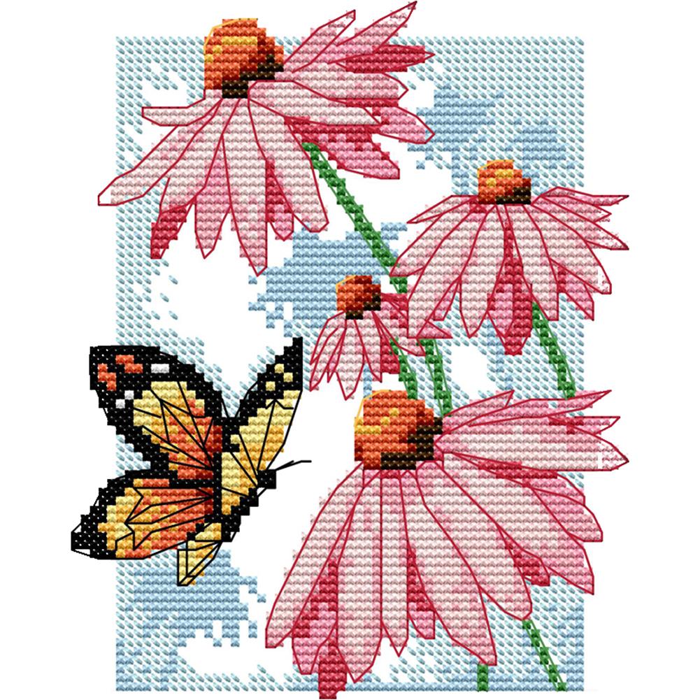 Joy Sunday Flowers(19*17CM) 14CT stamped cross stitch