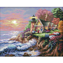 Load image into Gallery viewer, Joy Sunday Seaside Lighthouse(44*36CM) 14CT stamped cross stitch
