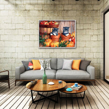 Load image into Gallery viewer, Cats and Pumpkin 40x30cm(canvas) full round drill diamond painting
