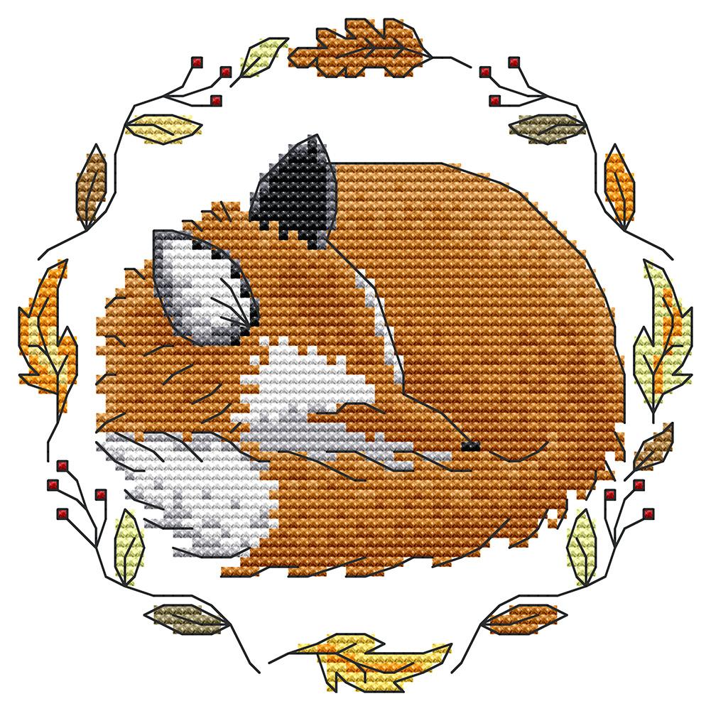 Joy Sunday Little Fox(18*18CM) 14CT stamped cross stitch