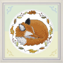 Load image into Gallery viewer, Joy Sunday Little Fox(18*18CM) 14CT stamped cross stitch
