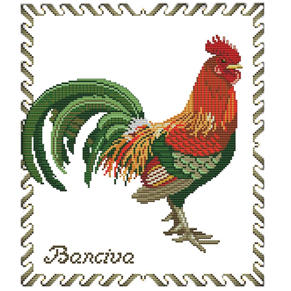 Joy Sunday Big Rooster(37*33CM) 14CT stamped cross stitch