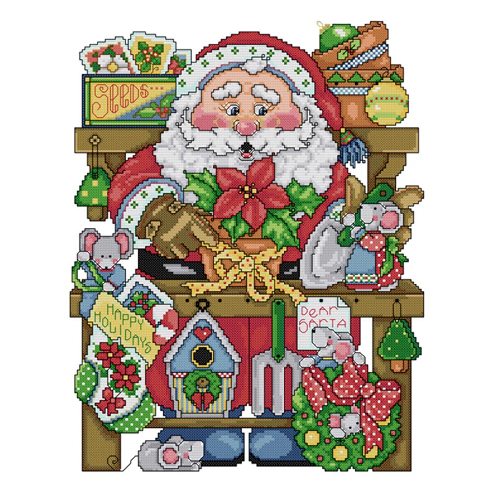 Joy Sunday Merry Christmas(44*36CM) 14CT stamped cross stitch