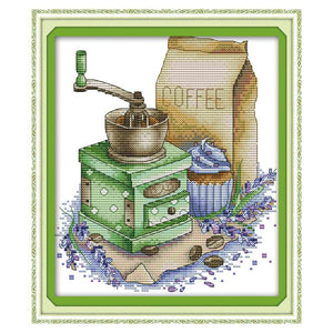 Joy Sunday coffee(27*22CM) 14CT stamped cross stitch