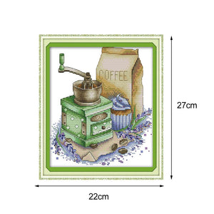 Joy Sunday coffee(27*22CM) 14CT stamped cross stitch