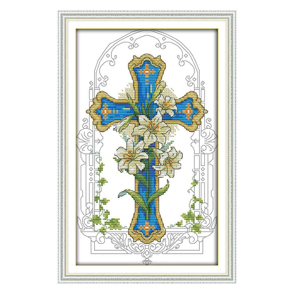 Lily(33*20CM) 14CT stamped cross stitch