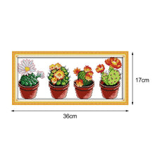 Load image into Gallery viewer, Joy Sunday Cactus(36*17CM) 14CT stamped cross stitch
