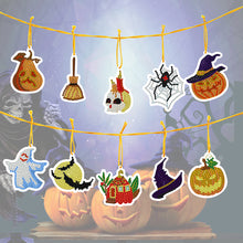 Load image into Gallery viewer, 10pcs Halloween DIY Diamond Painting Pendant Full Drill Mosaic Ornament Kit
