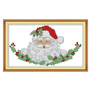 Joy Sunday Santa Claus(26*16CM) 14CT stamped cross stitch