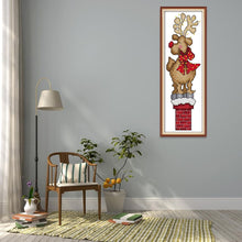 Load image into Gallery viewer, Joy Sunday Christmas Deer(9*27CM) 14CT stamped cross stitch
