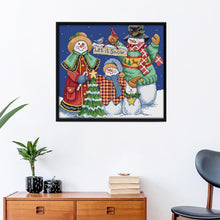 Load image into Gallery viewer, Joy Sunday Room Christmas Snowman(38*34CM) 14CT stamped cross stitch
