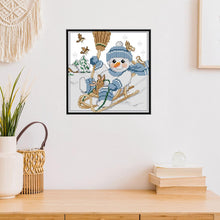 Load image into Gallery viewer, Joy Sunday Room Christmas Snowman(26*23CM) 14CT stamped cross stitch
