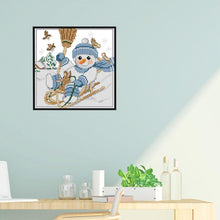 Load image into Gallery viewer, Joy Sunday Room Christmas Snowman(26*23CM) 14CT stamped cross stitch
