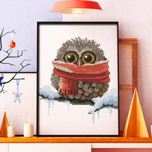 Load image into Gallery viewer, Joy Sunday owl(19*22CM) 14CT stamped cross stitch
