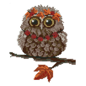Joy Sunday owl(19*22CM) 14CT stamped cross stitch