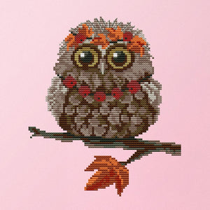 Joy Sunday owl(19*22CM) 14CT stamped cross stitch