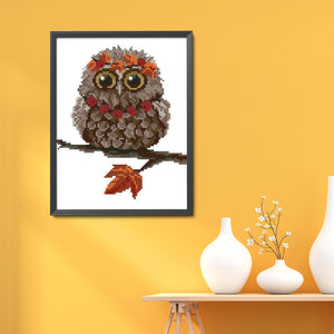 Joy Sunday owl(19*22CM) 14CT stamped cross stitch