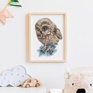 Joy Sunday Beautiful owl(15*20CM) 14CT stamped cross stitch