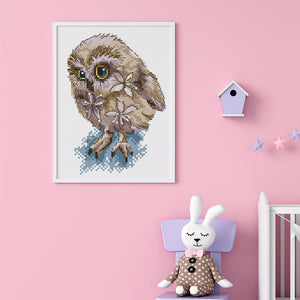 Joy Sunday Beautiful owl(15*20CM) 14CT stamped cross stitch