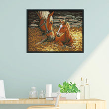 Load image into Gallery viewer, Joy Sunday Horse Playing Horses(30*21CM) 14CT stamped cross stitch
