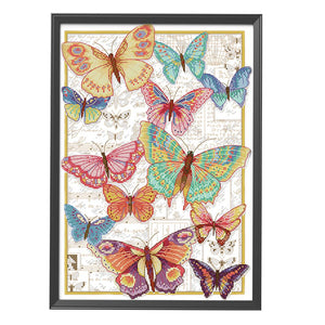 Joy Sunday Color Butterfly Fly(32*43CM) 14CT stamped cross stitch