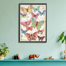 Load image into Gallery viewer, Joy Sunday Color Butterfly Fly(32*43CM) 14CT stamped cross stitch
