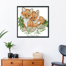 Load image into Gallery viewer, Joy Sunday Red Fox(26*21CM) 14CT stamped cross stitch
