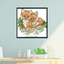 Load image into Gallery viewer, Joy Sunday Red Fox(26*21CM) 14CT stamped cross stitch
