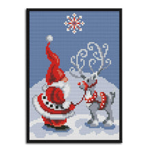 Load image into Gallery viewer, Joy Sunday Santa Claus Elk(18*22CM) 14CT stamped cross stitch
