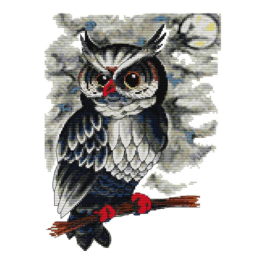 Joy Sunday Owl Bird(34*27CM) 14CT stamped cross stitch