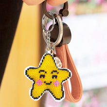 Load image into Gallery viewer, DIY Bead Embroidery Key Chain Cross Stitch Star Car Bag Pendant Handicraft
