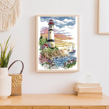 Load image into Gallery viewer, Joy Sunday Lighthouse(30*40CM) 14CT stamped cross stitch
