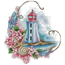 Load image into Gallery viewer, Joy Sunday Sea Star Lighthouse(28*31CM) 14CT stamped cross stitch
