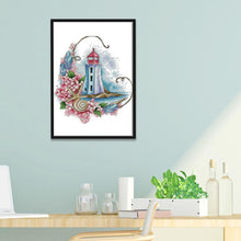 Load image into Gallery viewer, Joy Sunday Sea Star Lighthouse(28*31CM) 14CT stamped cross stitch
