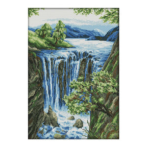 Waterfall(36*50CM) 14CT stamped cross stitch